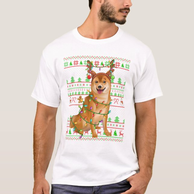 T-shirt Famille Amoureux des chiens Shiba Inu (Devant)