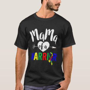 T-shirt Famille Autisme Mama D'Une Femme Autiste Guerrière