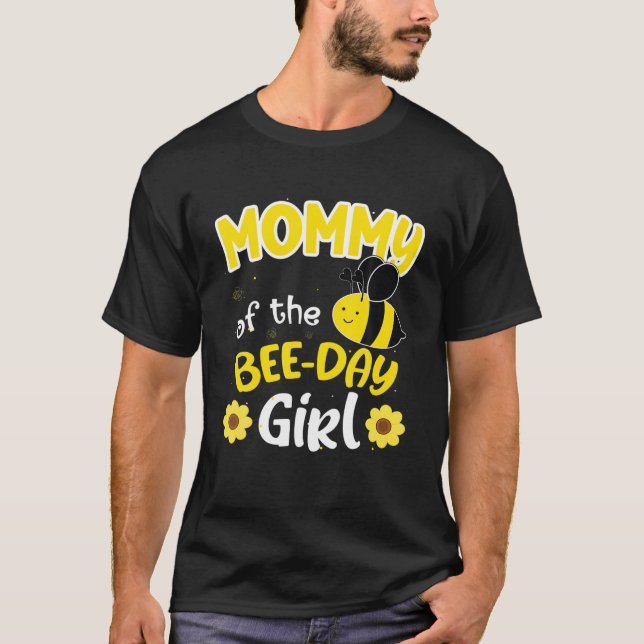 T-shirt Famille Bee S Maman Anniversaire Première Bee Day  (Devant)