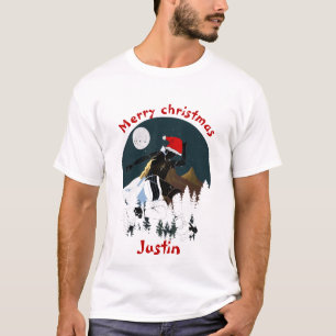 T-shirt famille cadeau de noël, personnaliser nom personna