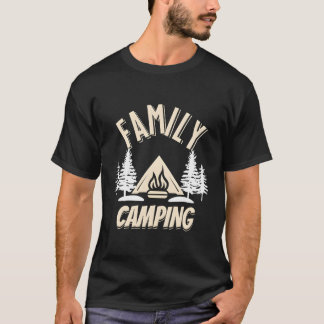 T-shirt Famille Camg Amusants Aventure Tente Extérieur Nat