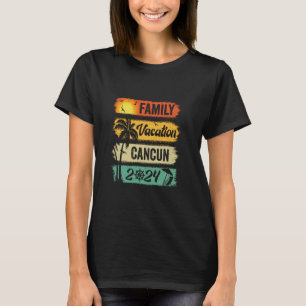 T-shirt Famille Cancun Vacation 2024 Funny Matching Group