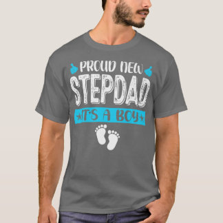 T-shirt Famille cool Fière Nouveau Stepdad C'est un garçon
