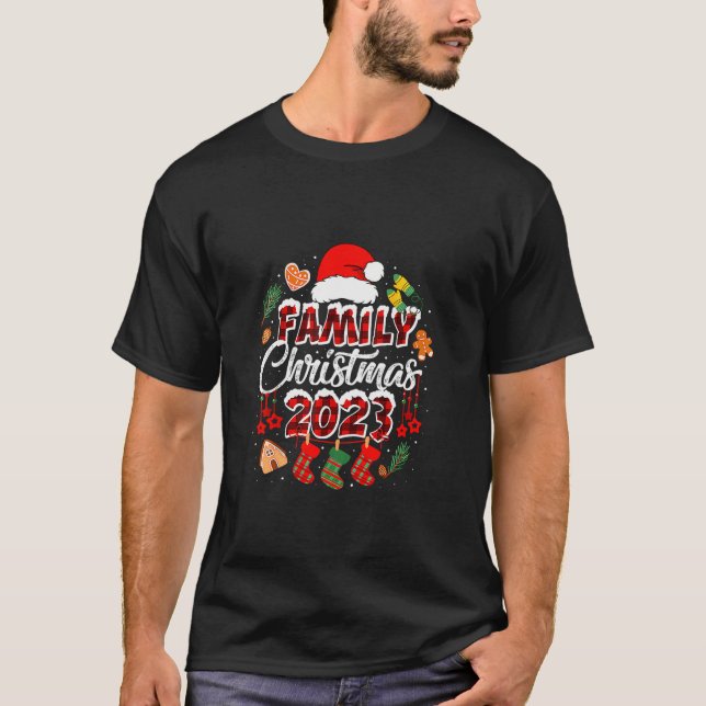 T-shirt Famille Correspondant Noël Père Noël Correspondant (Devant)