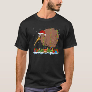T-shirt Famille d'amoureux de Kiwi Correspondant Santa Hat