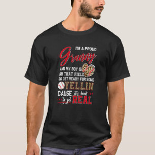 T-shirt Famille De Baseball De Granny 1