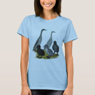 T-shirt Famille de canards coureurs bleus