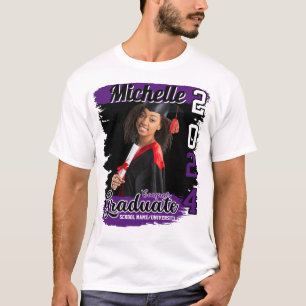 T-shirt Famille de diplômés personnalisés Photo et nom per