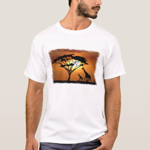 T-shirt famille de girafe