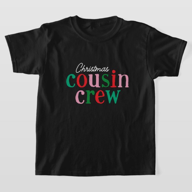 T-shirt Famille de jumelage d'équipes de cousins de Noël (Poser)