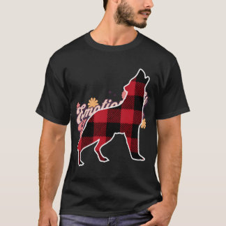 T-shirt Famille de loup Rouge Plaid Buffalo Famille Paja
