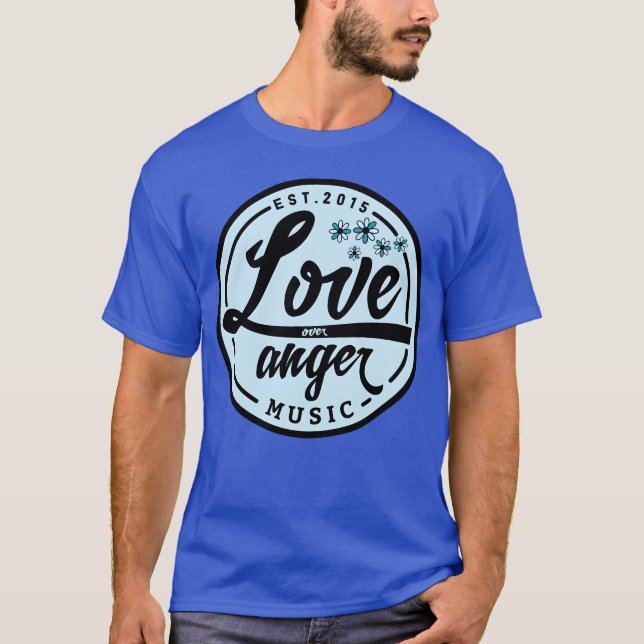 T-shirt Famille de musique Love Over Anger (Devant)