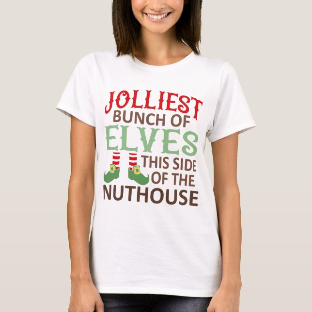 T-shirt Famille de Noël de Jolly Jolly, amusante (Devant)