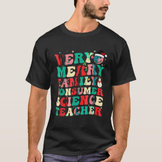 T-shirt Famille De Noël Et Consommateur Très Joyeux Enseig