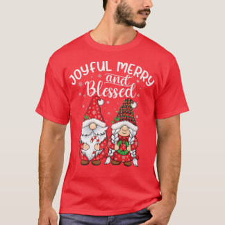 T-shirt Famille de Noël pyjama chèque rouge plaid gnom de