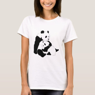 T-shirt Famille de panda