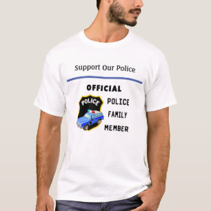 T-shirt Famille de police officielle 