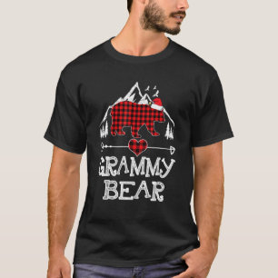 T-shirt Famille de pyjama de jumelage de l'ours rouge pans