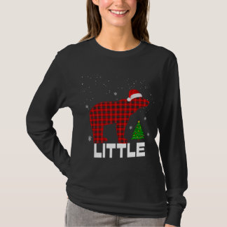 T-shirt Famille de pyjama rouge Plaid Little BearMatching