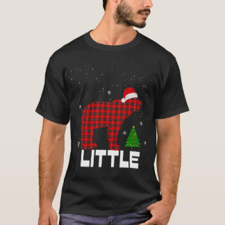 T-shirt Famille de pyjama rouge Plaid Little BearMatching