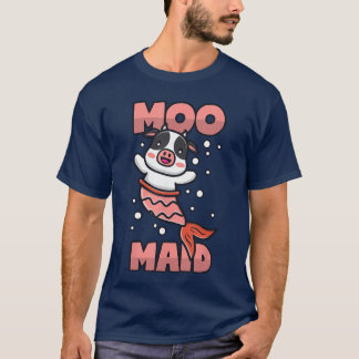 T-shirt famille de vache sirène