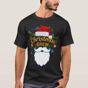 T-shirt Famille d'équipage de Noël de Santa Hat et Beard
