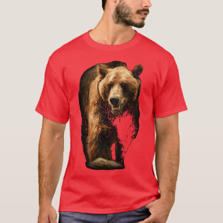 T-shirt Famille d'ours brun ami