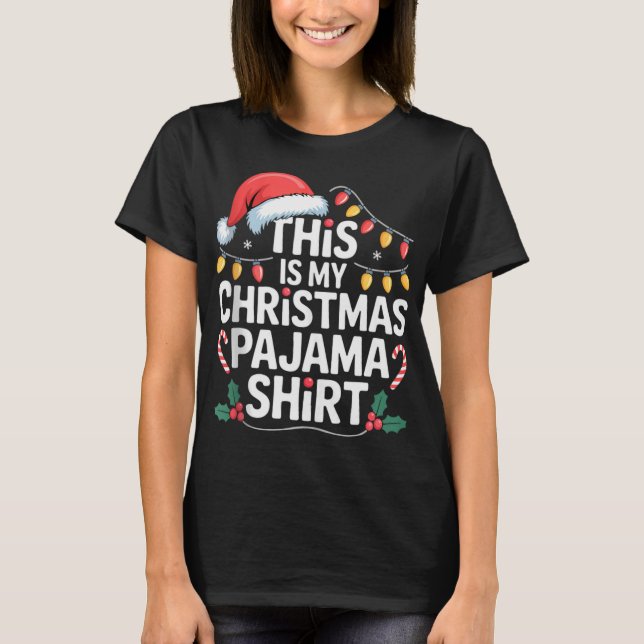 T-shirt Famille Drôle De Noël Hommes Femmes Enfants C'est  (Devant)