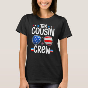 T-shirt Famille du 4 juillet Cousin Crew Drapeau Américain