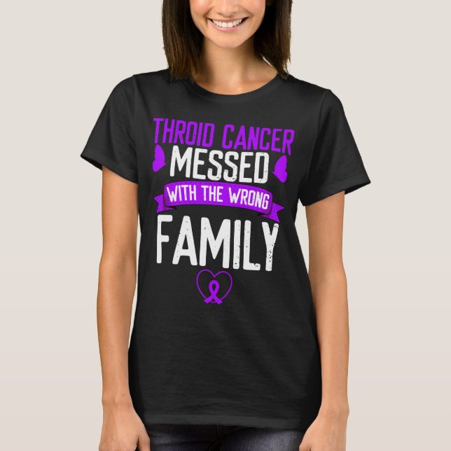 T-shirt Famille du cancer de la thyroïde Sensibilisation a (Devant)