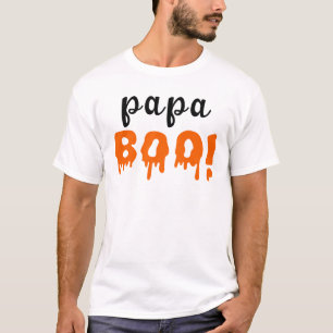 T-shirt Famille éffrayante Papa Boo Orange Halloween