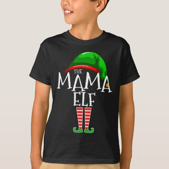 T-shirt Famille Elf Matching Cadeau de Noël Grandma Fu (Devant)