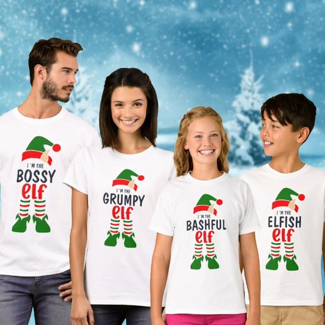 T-shirt famille elfe personnalisé (Créateur téléchargé)
