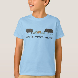T-shirt Famille Javelina Portrait Animaux du désert CUSTO