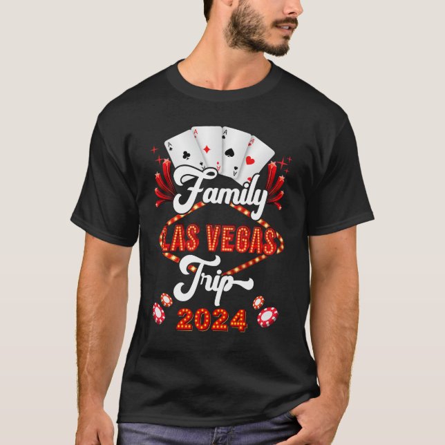 T-shirt Famille Las Vegas Trip 2024 Family Squad Vacation  (Devant)