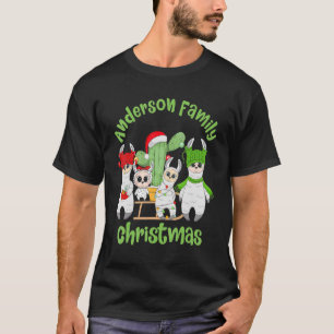 T-shirt Famille Llama Hommes Femmes et enfants Anderson Fa