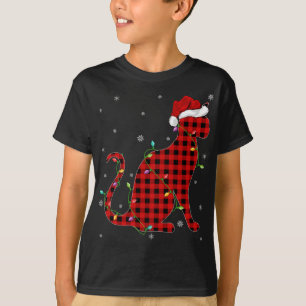 T-shirt Famille Matching Buffalo Plaid Siamese Chat Christ