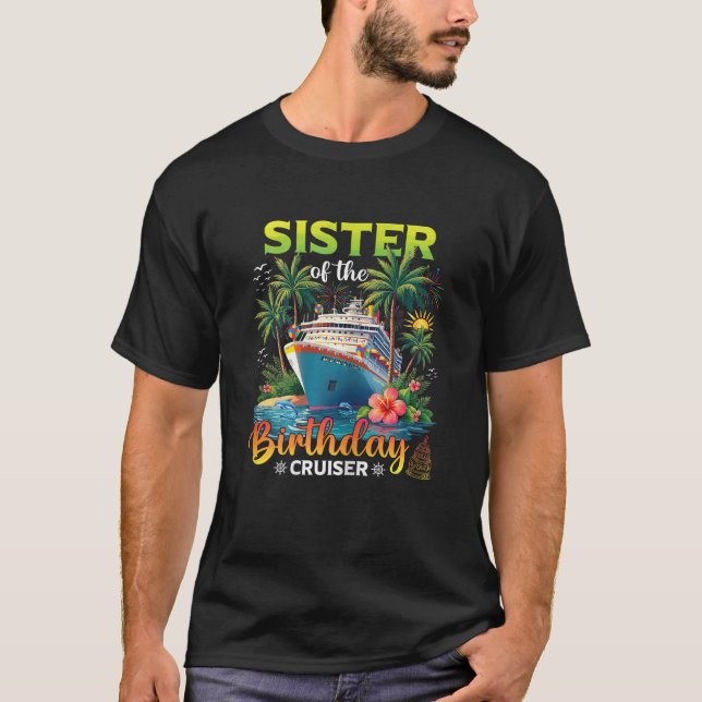 T-shirt Famille Matching Soeur of the Birthday Cruiser (Devant)
