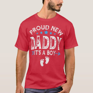 T-shirt Famille mignonne Genre Révéler Fier Nouveau Papa C