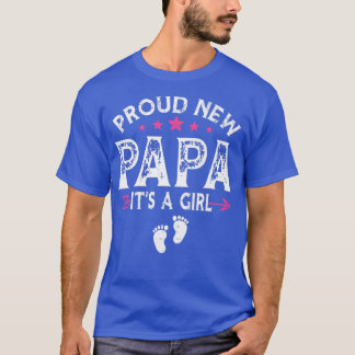 T-shirt Famille Mignonne Genre Révéler Fier Nouveau Papa C