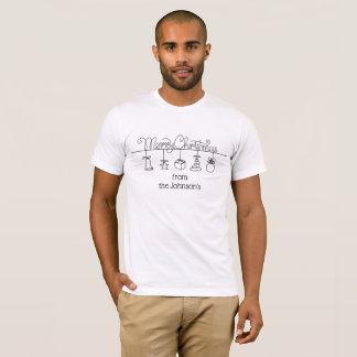 T-shirt famille minimaliste de Noël pour hommes