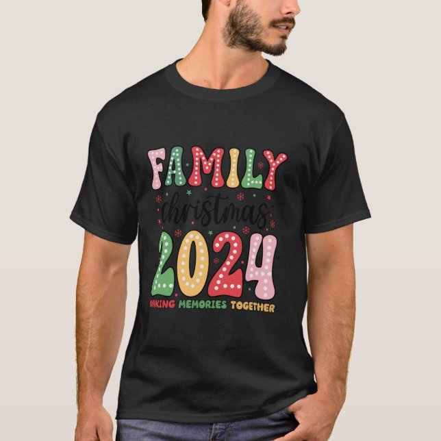 T-shirt Famille Noël 2024 Vacation Xmas Squad Père Noël (Devant)