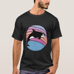 T-shirt Famille Orca Vintage Art Retro Killer Whale Famill