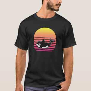 T-shirt Famille Orca Vintage Art Retro Killer Whale Famill