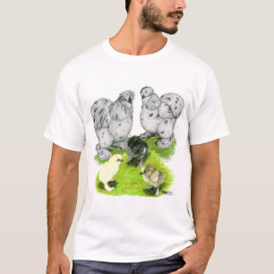 T-shirt Famille petite d'éclaboussure de Silkie