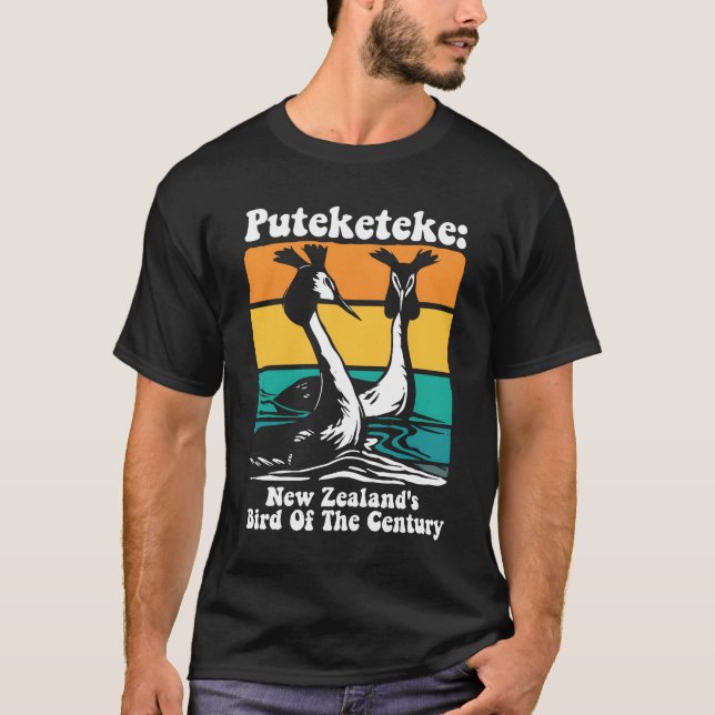 T-shirt Famille Puteketeke New Zealands Bird of the Centur (Devant)