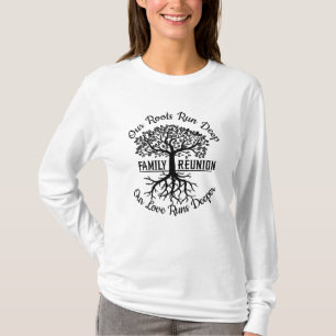 T-shirt Famille Réunion Famille Arbre racine coeur
