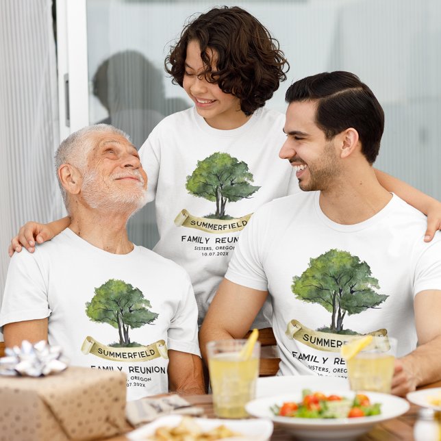 T-shirt Famille Réunion jumelage Son Keepsaké personnalisé (Cute Custom Family Reunion Genealogy Tree Custom T-Shirt for Grandson)