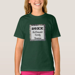 T-shirt Famille Réunion Moderne Carrelage gris noir Mosaïq