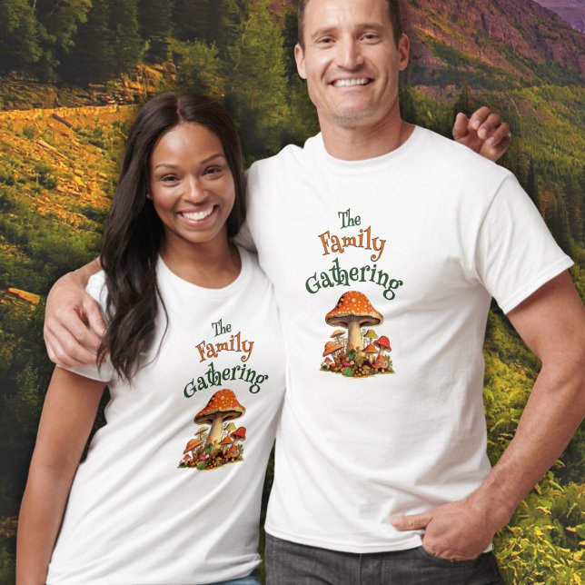T-shirt Famille Réunion Rétro Amusants Champignons Personn (Créateur téléchargé)